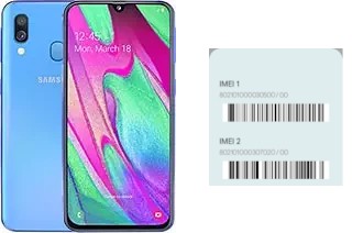 Comment voir le code IMEI dans Galaxy A40