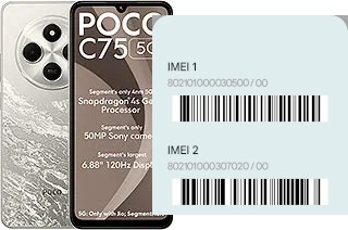 Comment voir le code IMEI dans Poco C75 5G