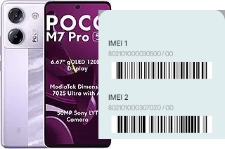 Comment voir le code IMEI dans Poco M7 pro 5G