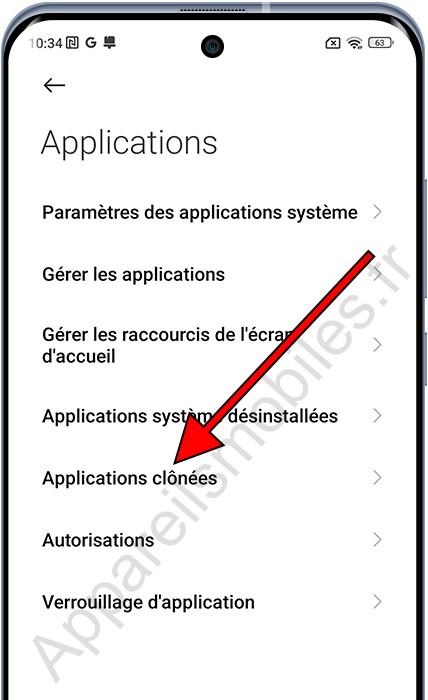 Applications clônées sur Xiaomi