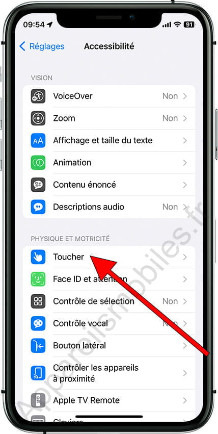 Icône Toucher iPhone