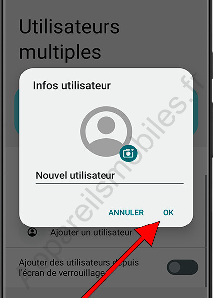 Nom d'utilisateur Android