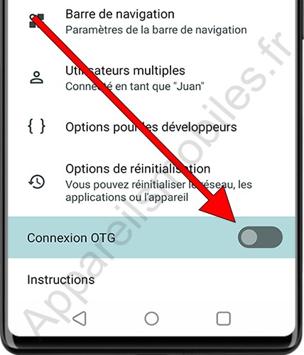 Activer ou désactiver OTG sur Android