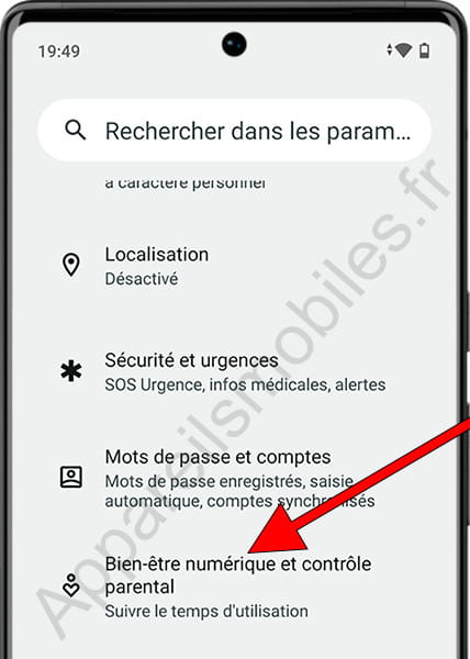 Bien-être numérique et contrôle parental sur Android