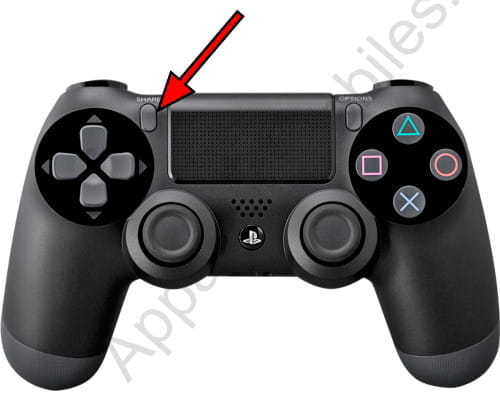 Bouton de partage de la manette PS4