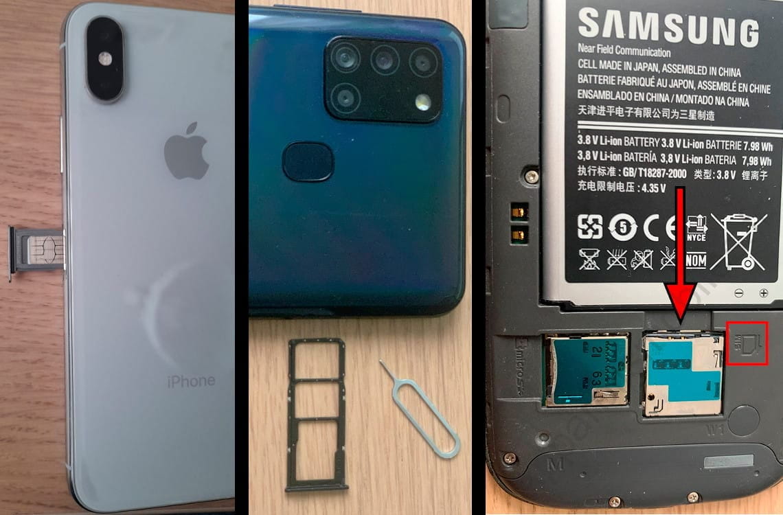 Insérer la carte sim