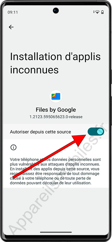 Autoriser depuis cette source