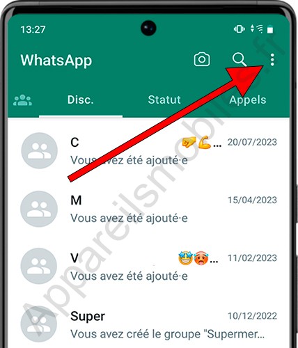 Options WhatsApp Android