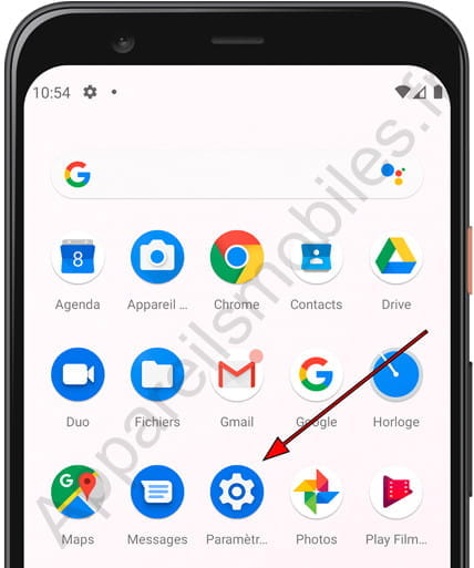 Icône des paramètres Android