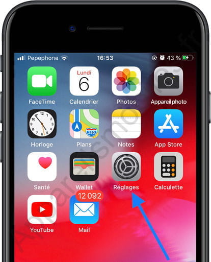 Réglages iPhone