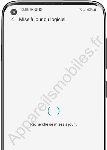 Recherche de mises à jour Samsung