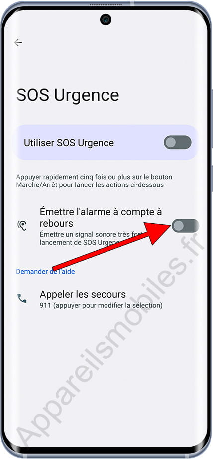 Jouer l'alarme SOS Android