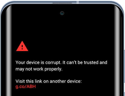 Votre appareil est corrompu Erreur Android