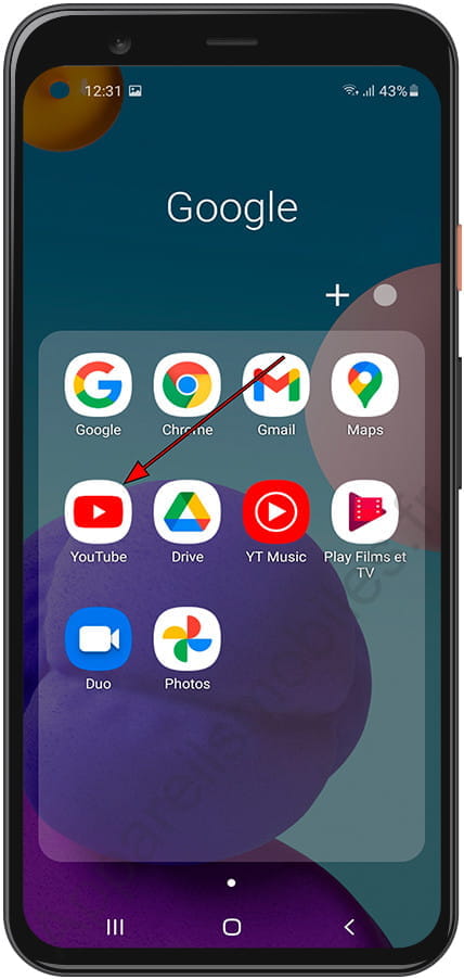 Téléphone Samsung YouTube