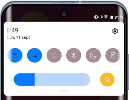 Modifier le panneau de raccourcis sur Android