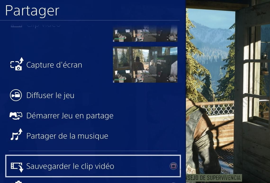 Enregistrer le jeu sur PS4 Pas 4
