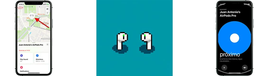Trouvez des AirPods perdus