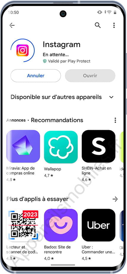 Télécharger Instagram sur Android