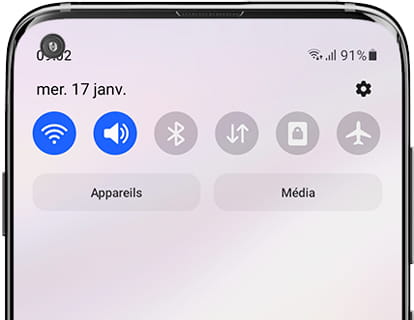 Modifier le panneau de raccourcis sur un Samsung