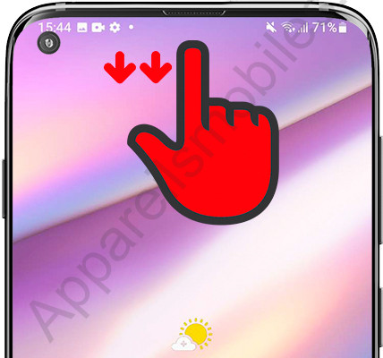 Ouvrir le panneau de raccourcis Samsung