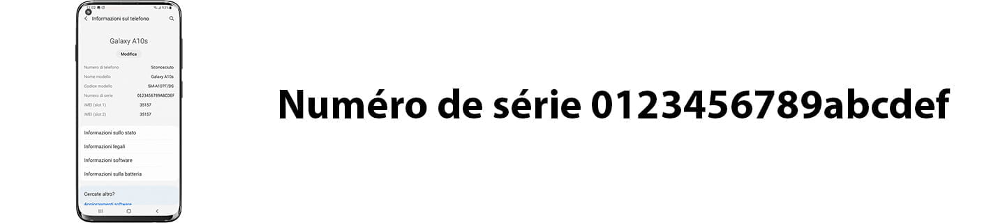 Mon numéro de série est 0123456789abcdef