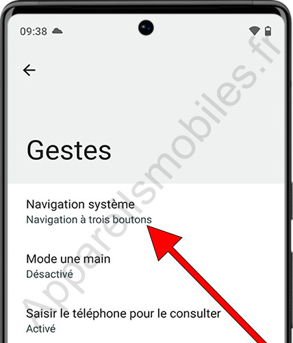 Navigation gestuelle Android