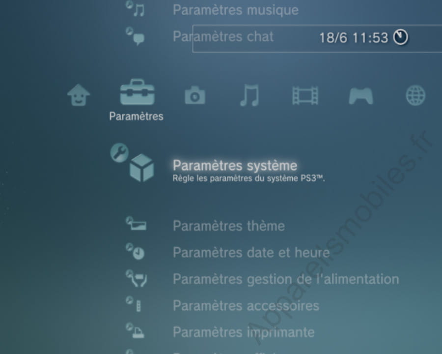 Paramètres système PlayStation 3