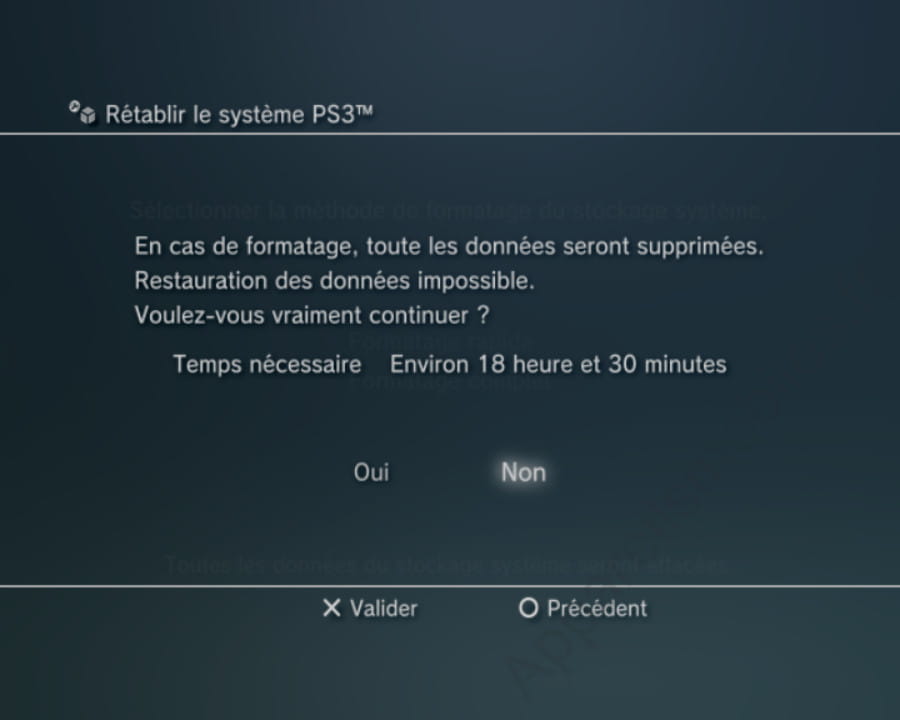 Confirmer le format PlayStation 3