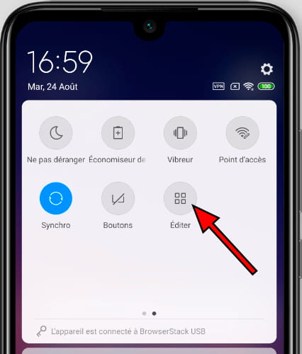 Modifier l'icône du panneau rapide Redmi Note 13