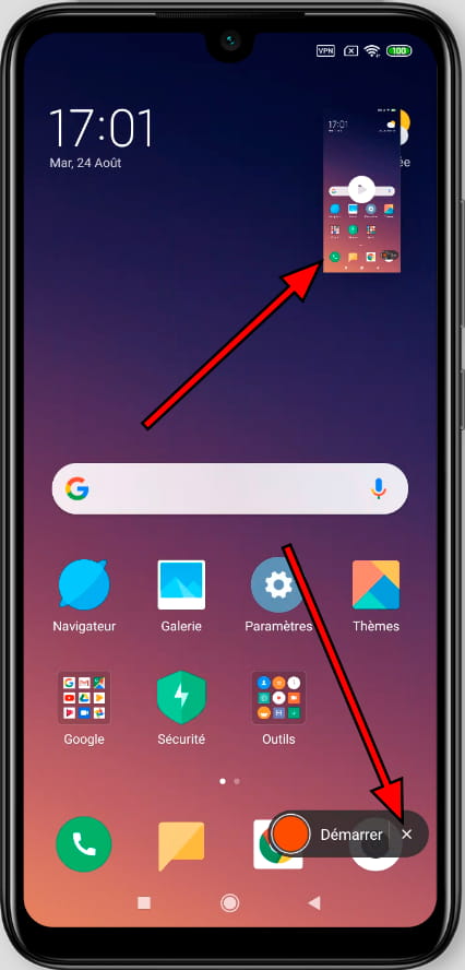 Fermer l'enregistreur d'écran Redmi Note 13