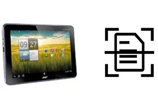 Numériser un document sur un Acer Iconia Tab A700