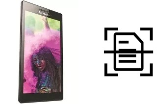 Numériser un document sur un Lenovo Tab 2 A7-10