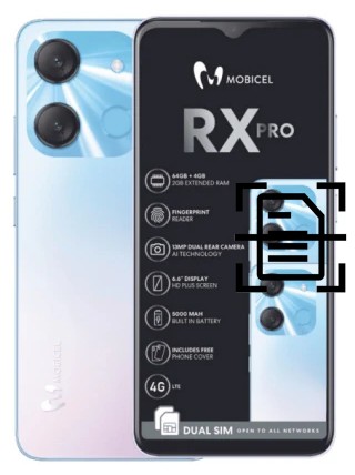 Numériser un document sur un Mobicel RX Pro