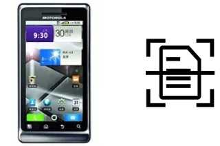 Numériser un document sur un Motorola MILESTONE 2 ME722