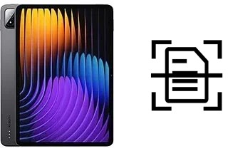 Numériser un document sur un Xiaomi Pad 7 Pro