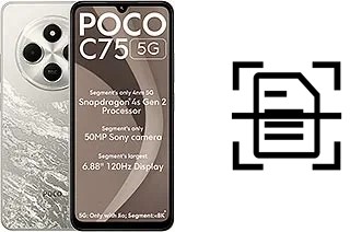 Numériser un document sur un Xiaomi Poco C75 5G