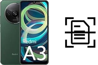 Numériser un document sur un Xiaomi Redmi A3 Pro