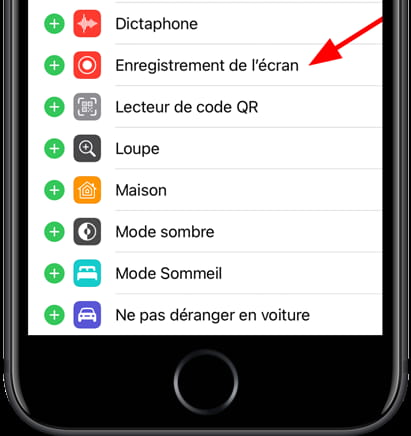 Contrôle d'enregistrement d'écran