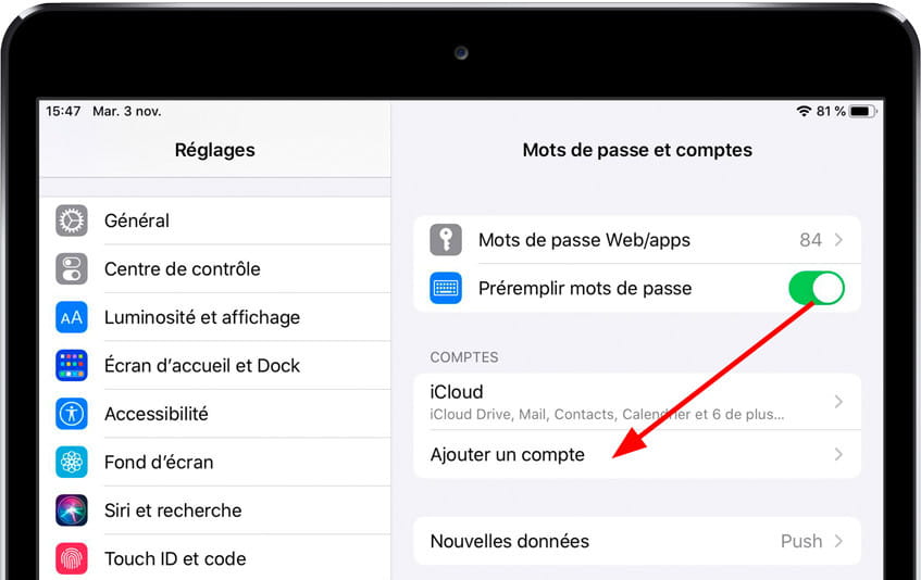 Icône reglages iOS