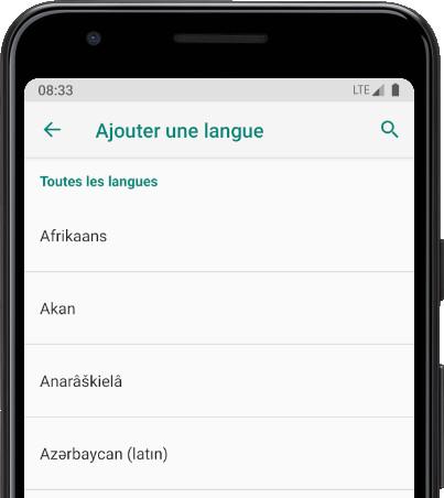 Ajouter une langue Android