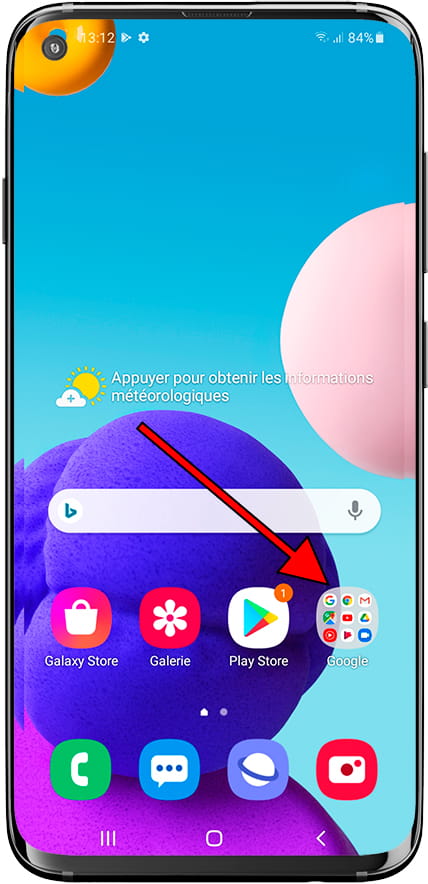 Dossier d'applications Google Samsung