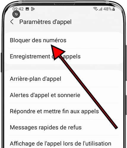 Bloquer les numéros Samsung