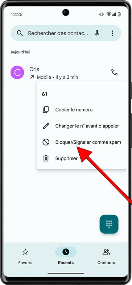 Bloquer contact Android