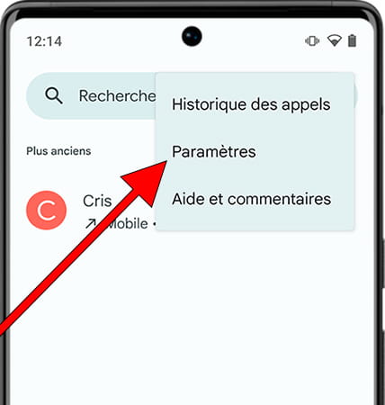 Paramètres du téléphone Android