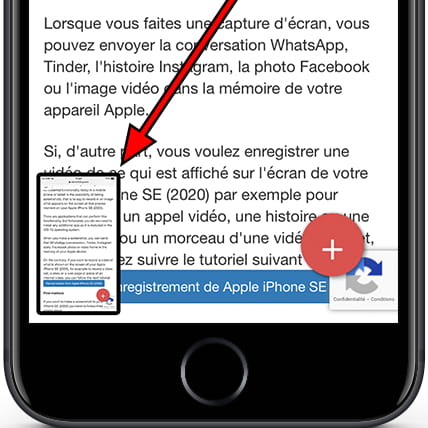 Capture d'écran Étape 3 iPhone