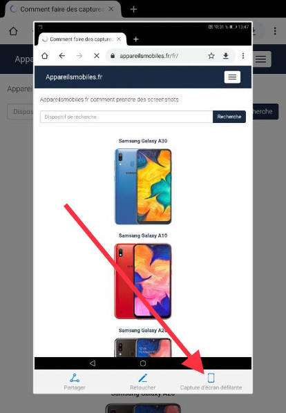 Capturer une page complète dans Honor 3C 4G