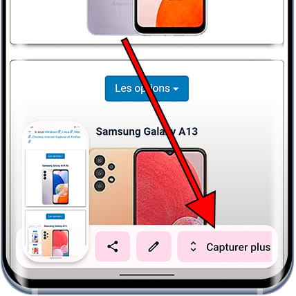 Capturer une page complète dans Impress Lion 3G