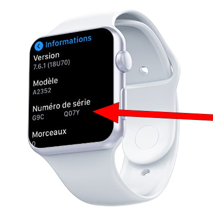 Numéro de série Apple Watch