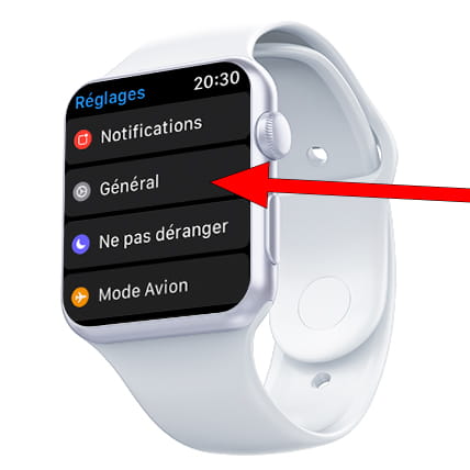 Réglages généraux Apple Watch