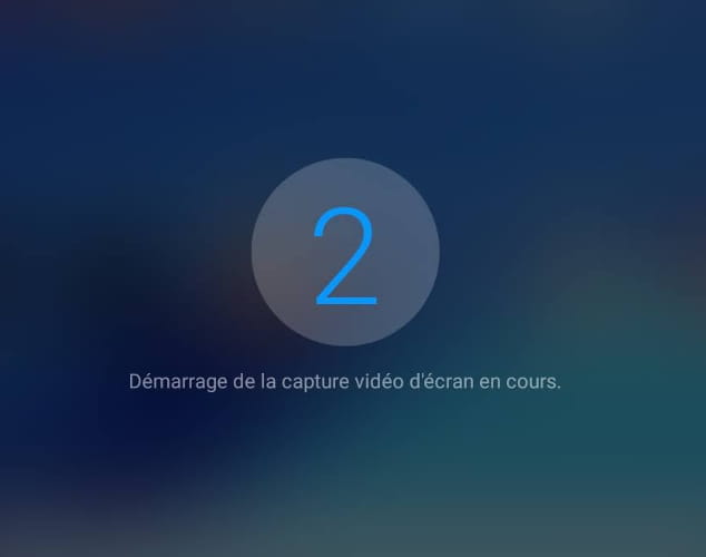 Écran d'enregistrement du compte à rebours Galaxy Win I8550